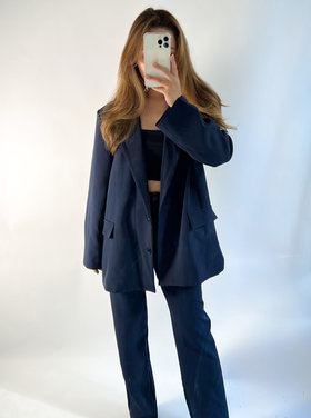 Gaya Oversized Blazer / Navy Blue