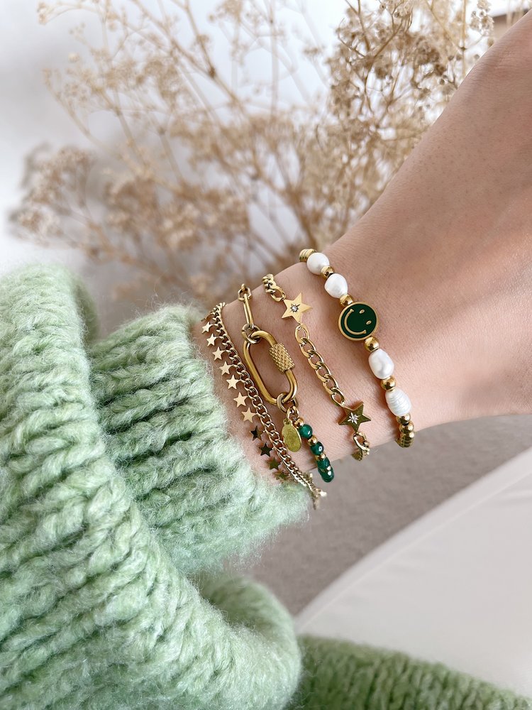 Gold Little Stars Chain Bracelet