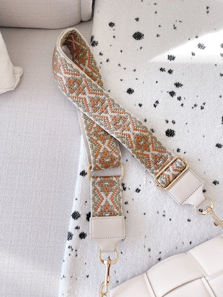 Charvi Aztec Bag Strap / Beige