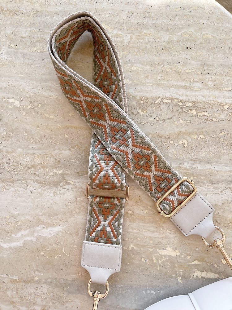 Charvi Aztec Bag Strap / Beige