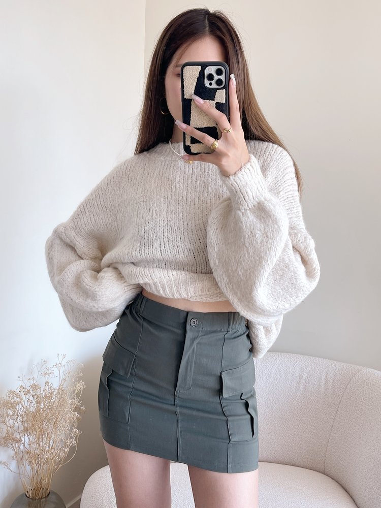 Maye Cargo Skirt / Khaki Green