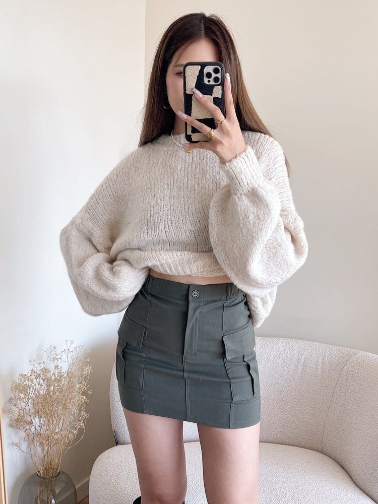 Maye Cargo Skirt / Khaki Green