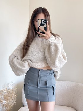 Maye Cargo Skirt / Grey