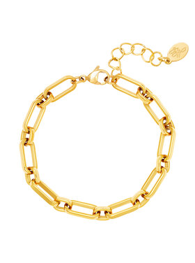 Gold Bold Linked Chain Bracelet