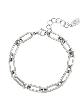 Silver Bold Linked Chain Bracelet