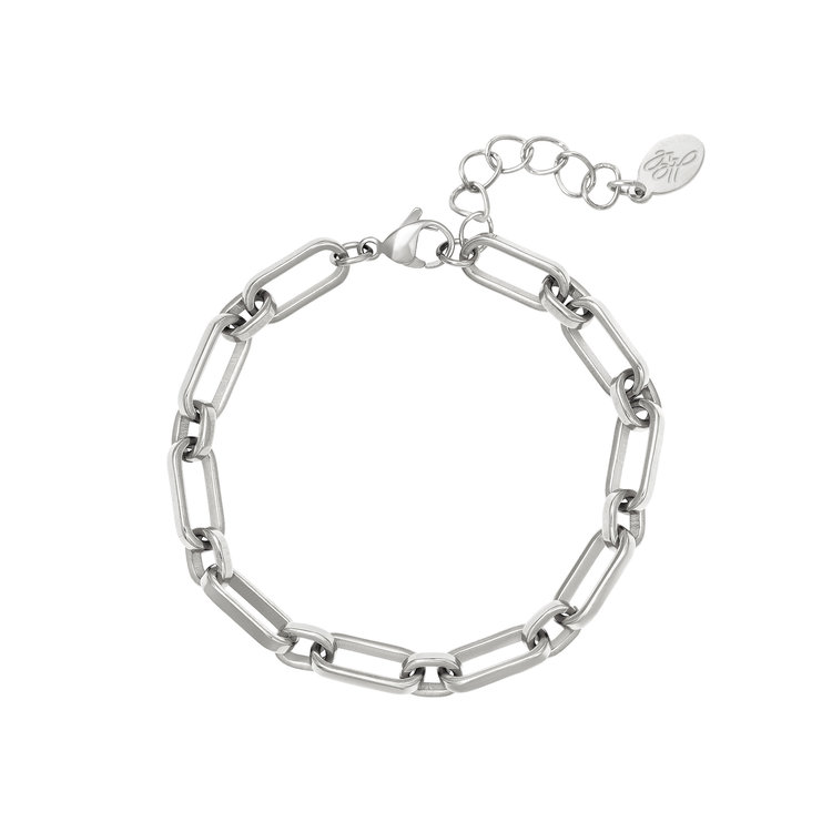 Silver Bold Linked Chain Bracelet