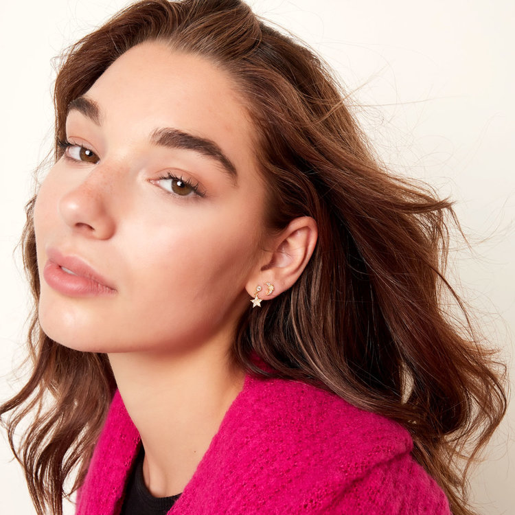 Gold Mini Star Studs