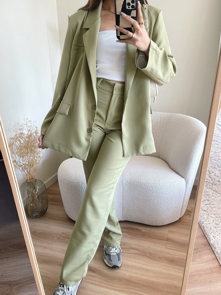 Onyx Wide Leg Trousers Olive Green Hello My Love