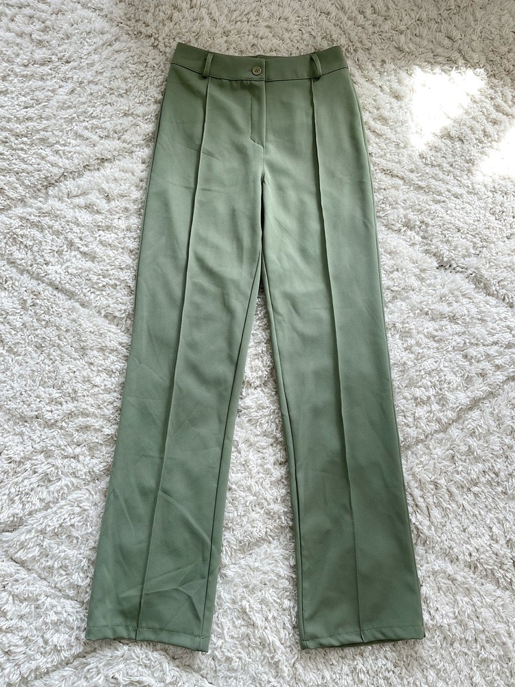 Amaia Wide Leg Trousers / Olive Green