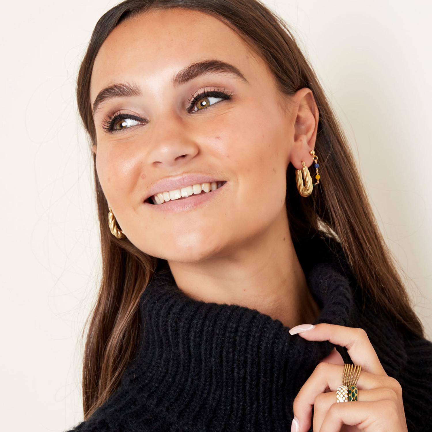 Gold Bold Twist Earrings - Hello My Love