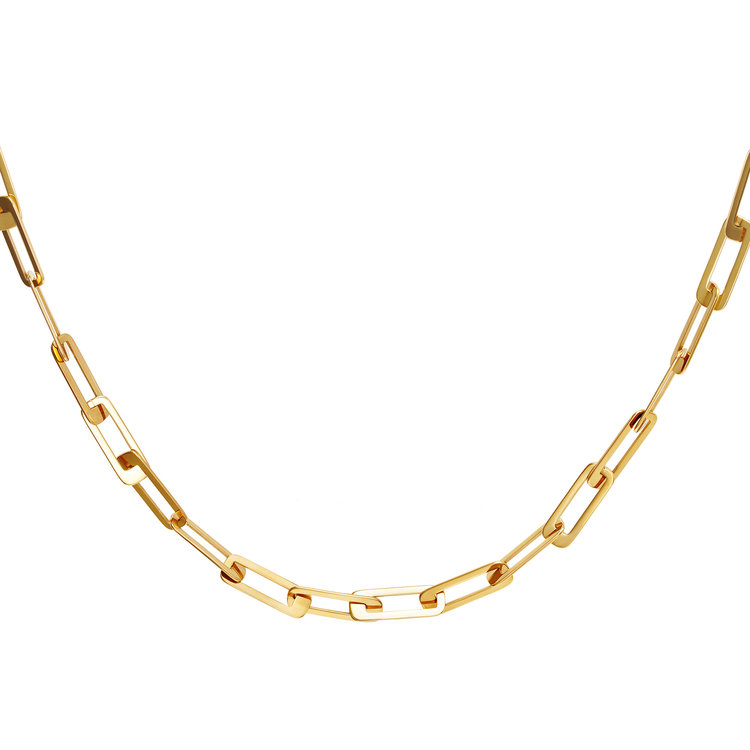 Gold Classy Linked Chain Necklace
