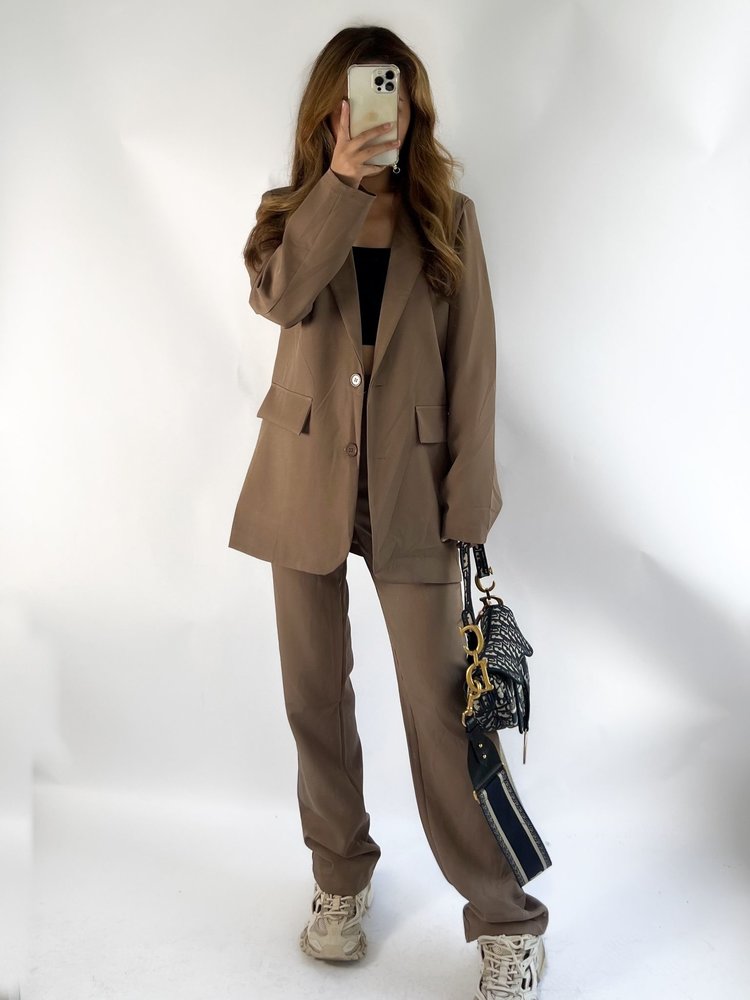 Rixie Oversized Blazer / Taupe