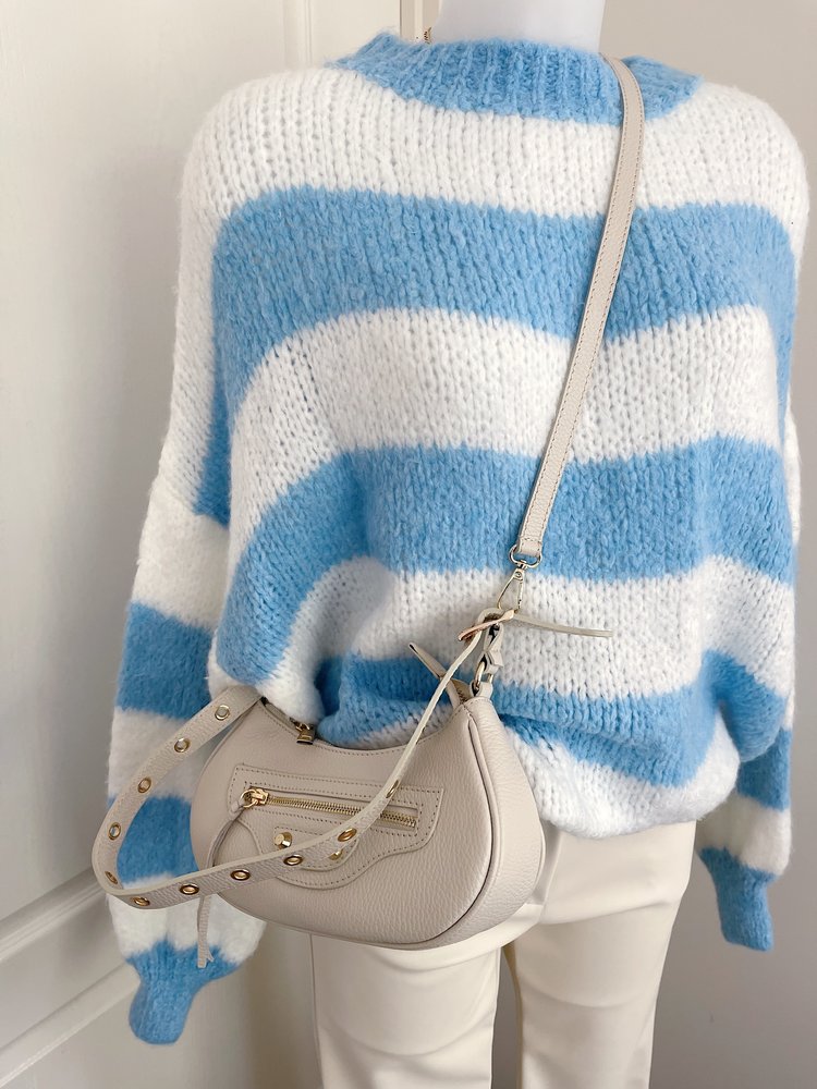 Juna Oversized Striped Sweater / Blue
