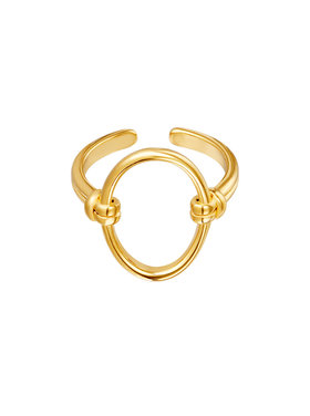 Gold Open Oval Ring