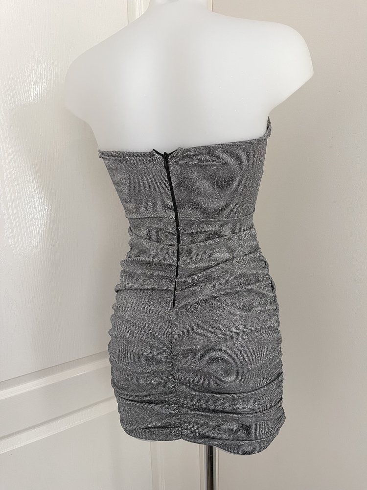 Rivia Glitter Corset Dress  / Silver
