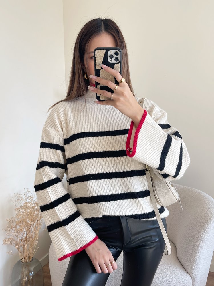 Celine Striped Sweater / Beige