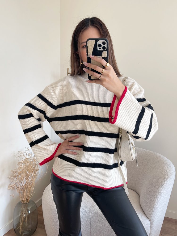 Celine Striped Sweater / Beige