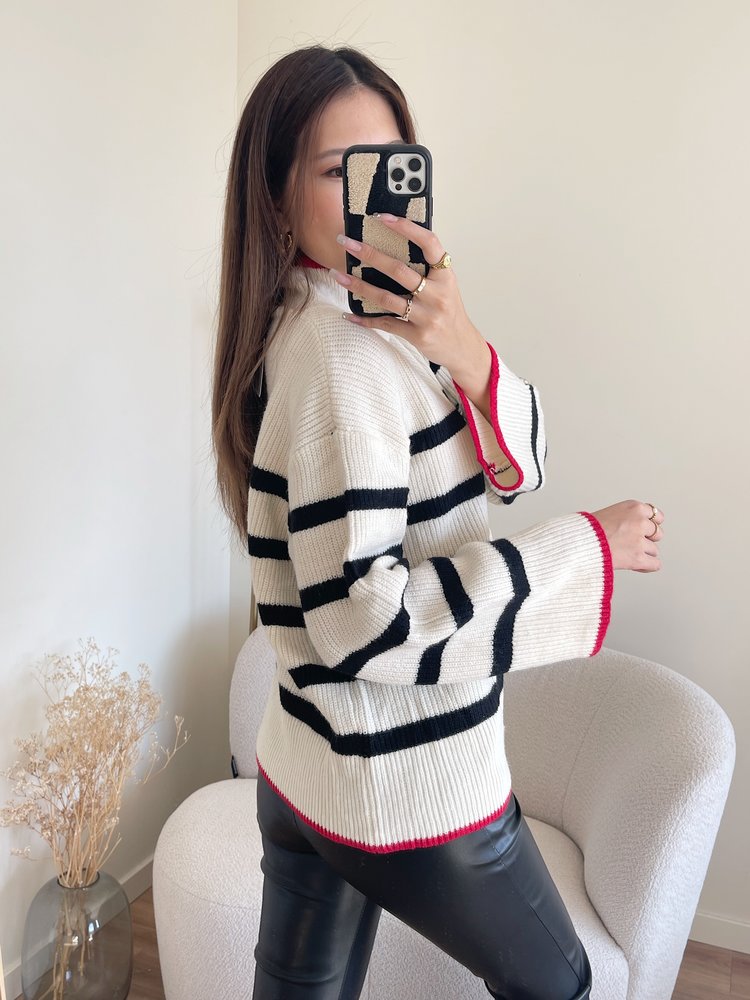 Celine Striped Sweater / Beige