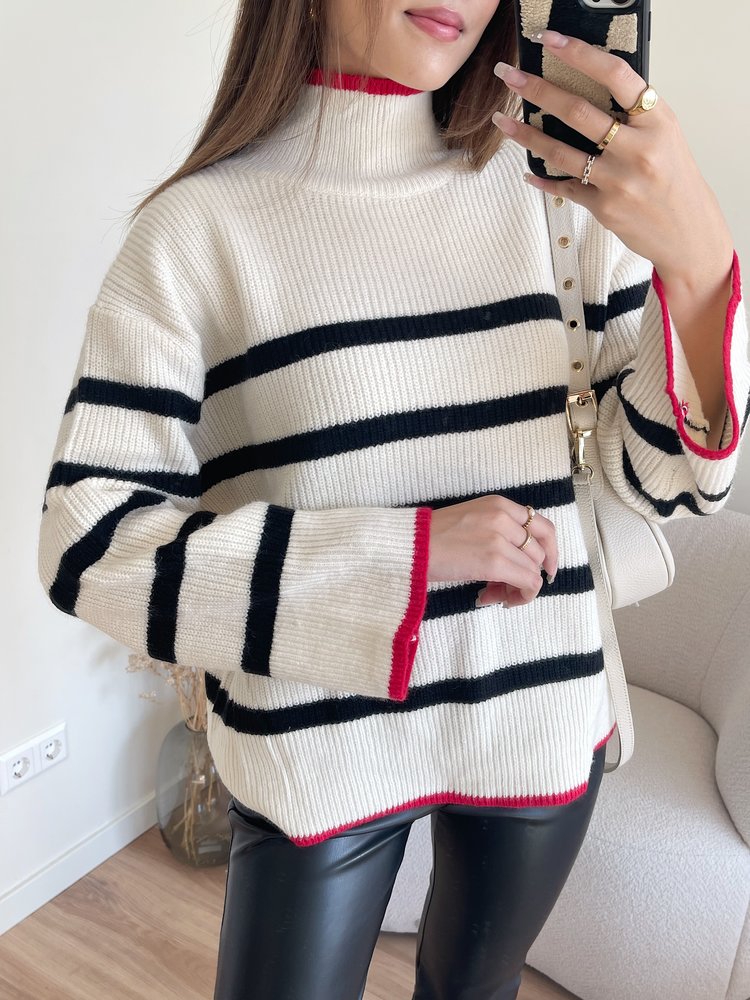 Celine Striped Sweater / Beige