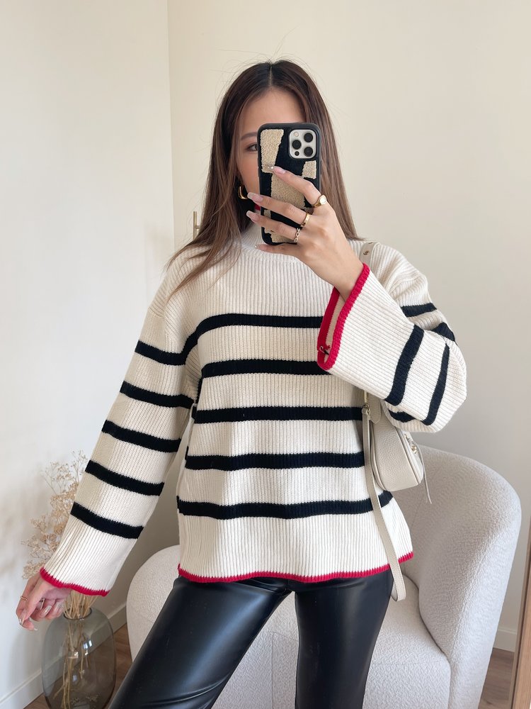 Celine Striped Sweater / Beige