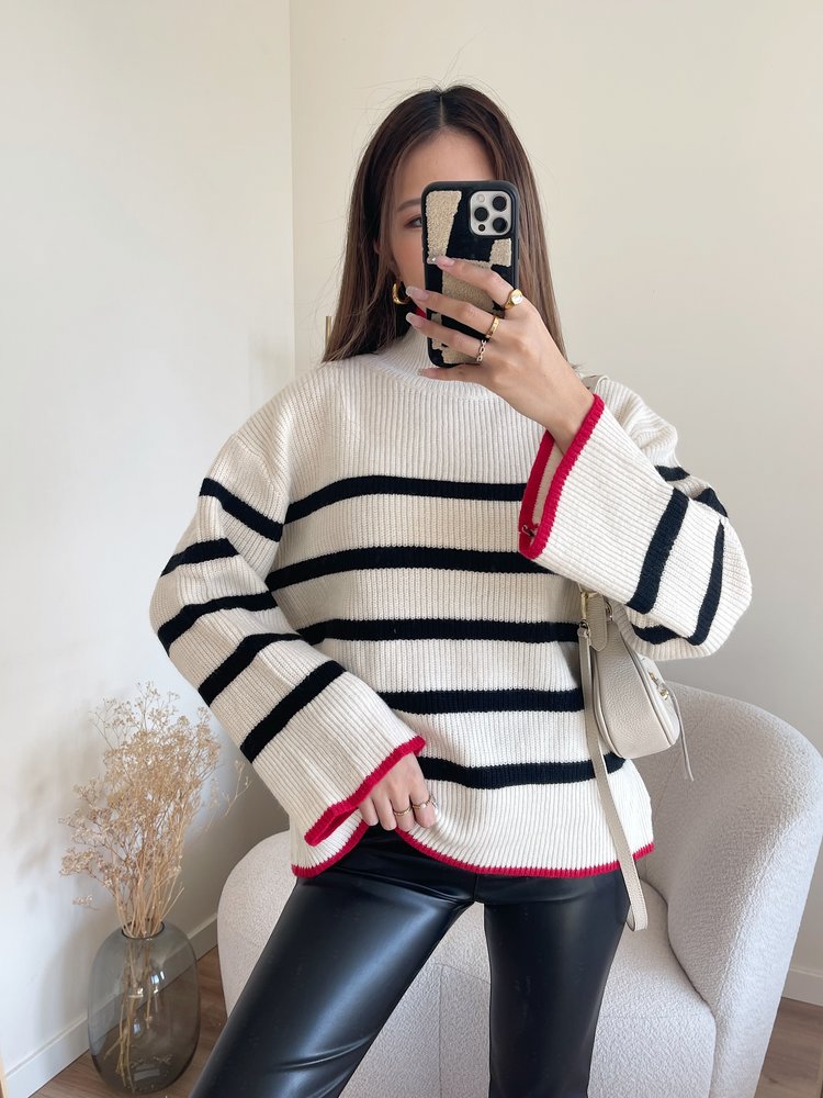 Celine Striped Sweater / Beige