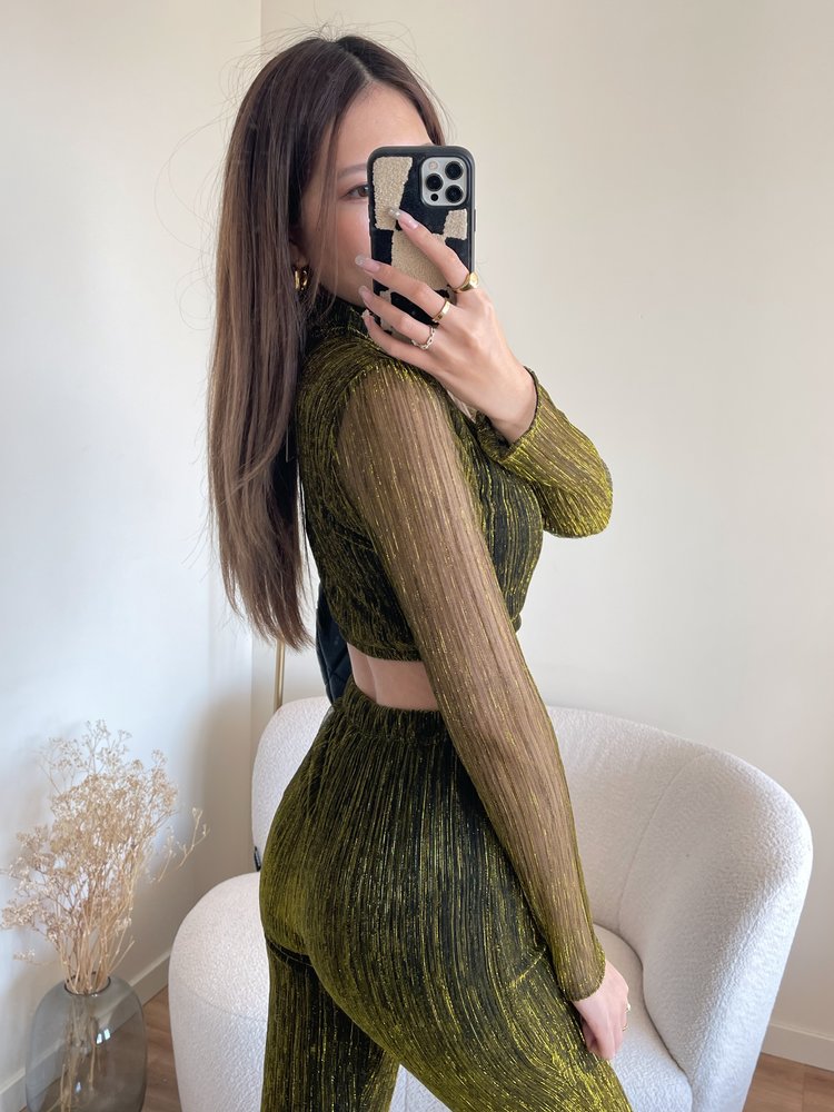 Namari Lurex Crop Top / Gold