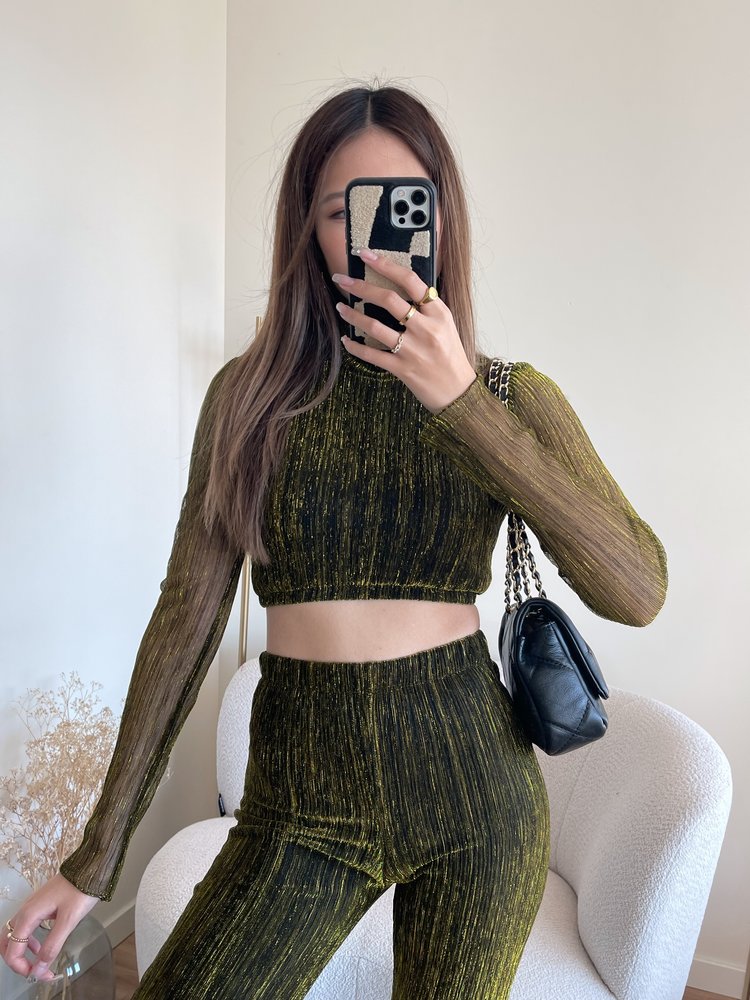 Namari Lurex Crop Top / Gold