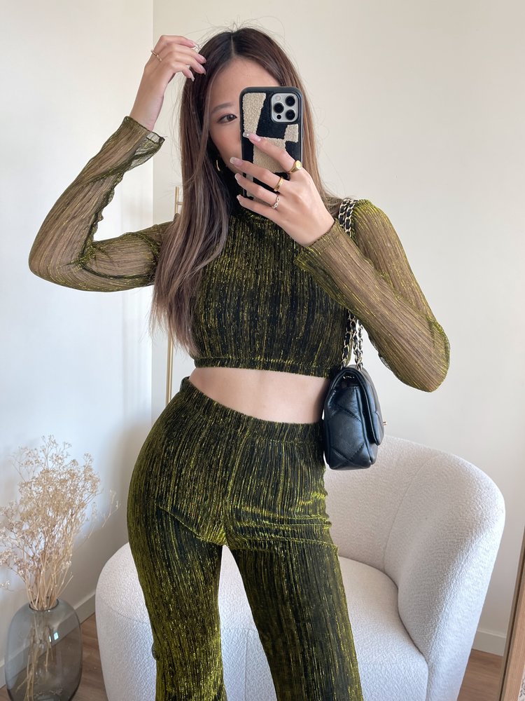 Namari Lurex Crop Top / Gold