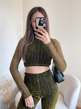 Namari Lurex Crop Top / Gold