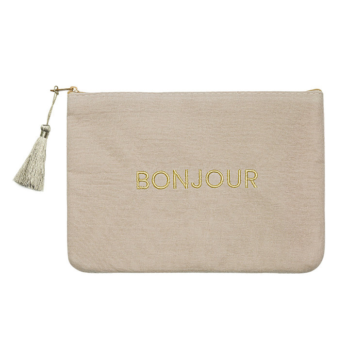 Bonjour Makeup Bag / Beige