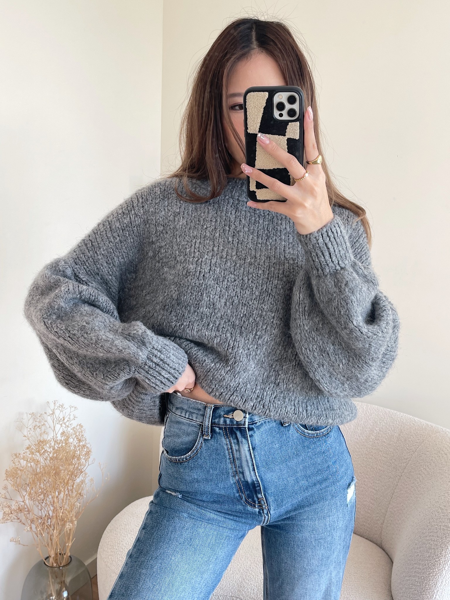 Caro Oversized Knit Sweater / Electric Blue - Hello My Love
