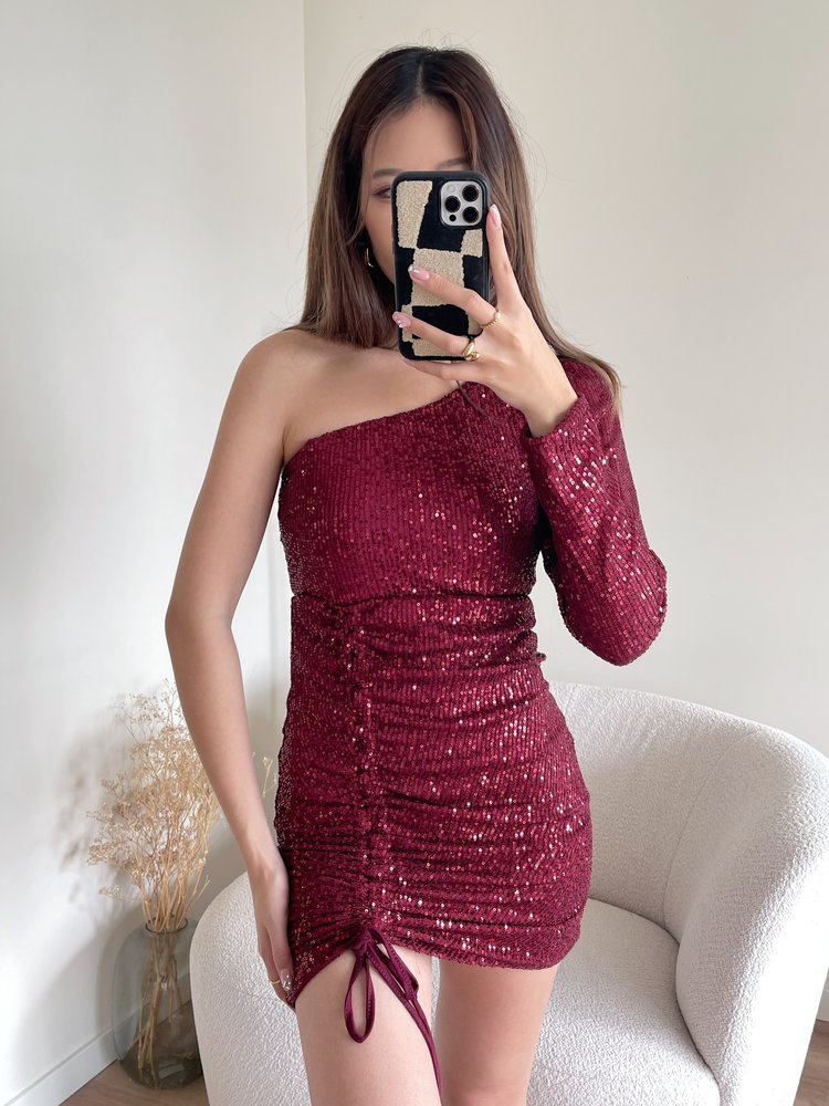 Irena Sequin Dress / Bordeaux