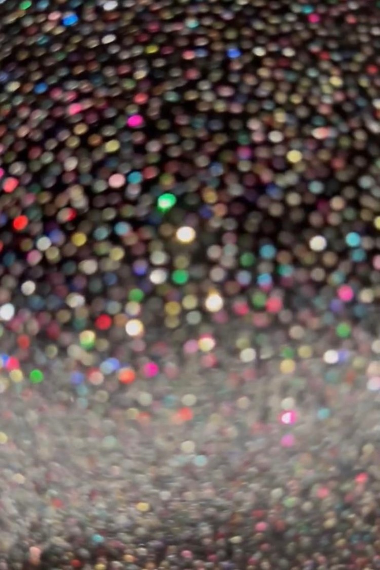 Chandra Glitter Crop Top / Black