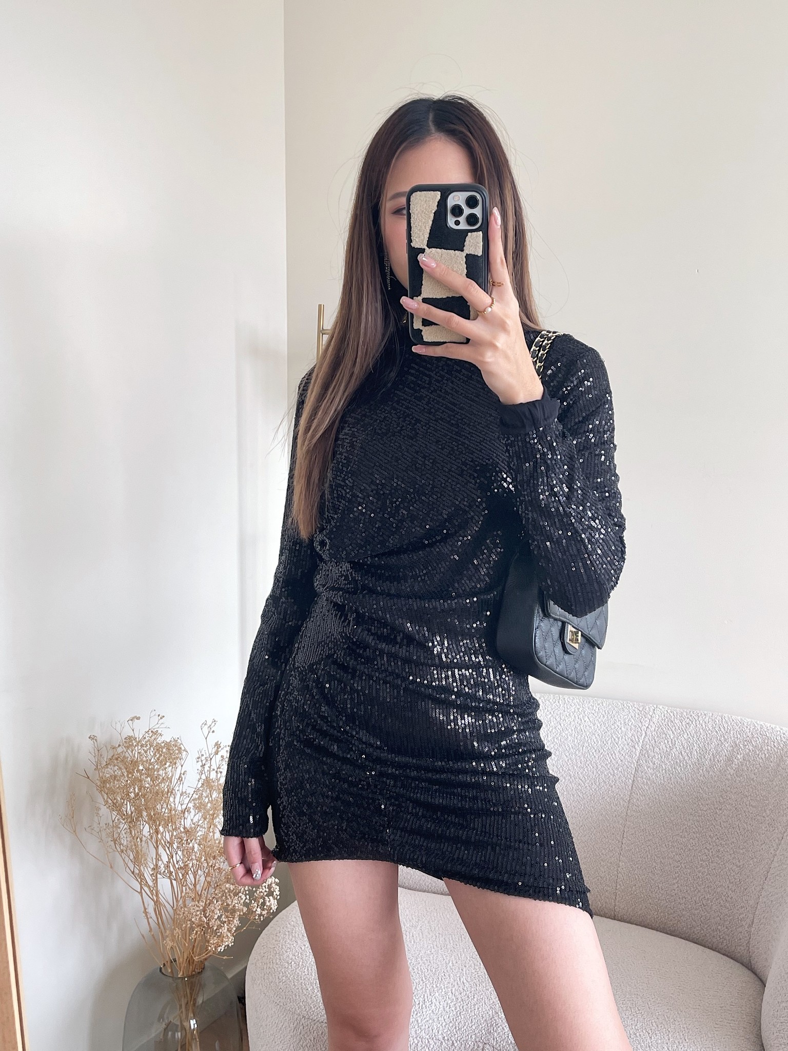 Nilla Sequin Dress / Black - Hello My Love