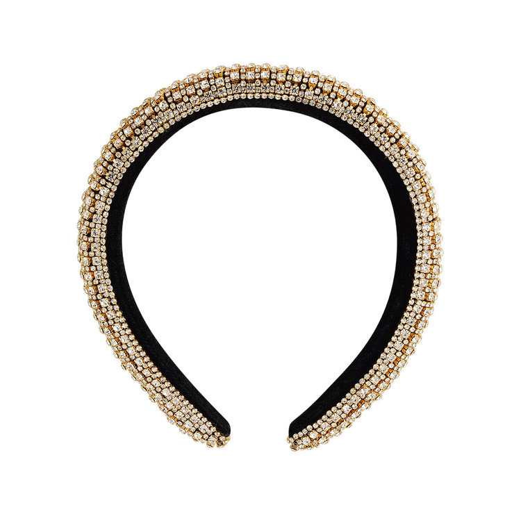Louella Rhinestone Headband / Gold