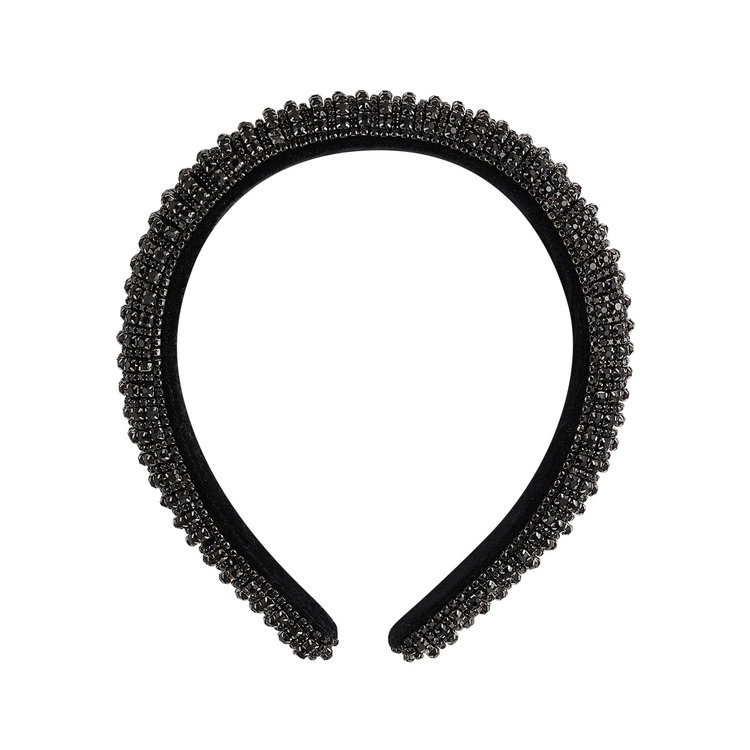 Louella Rhinestone Headband / Black