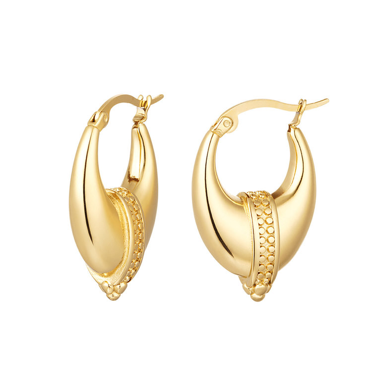 Gold Boho Pointy Hoop Earrings