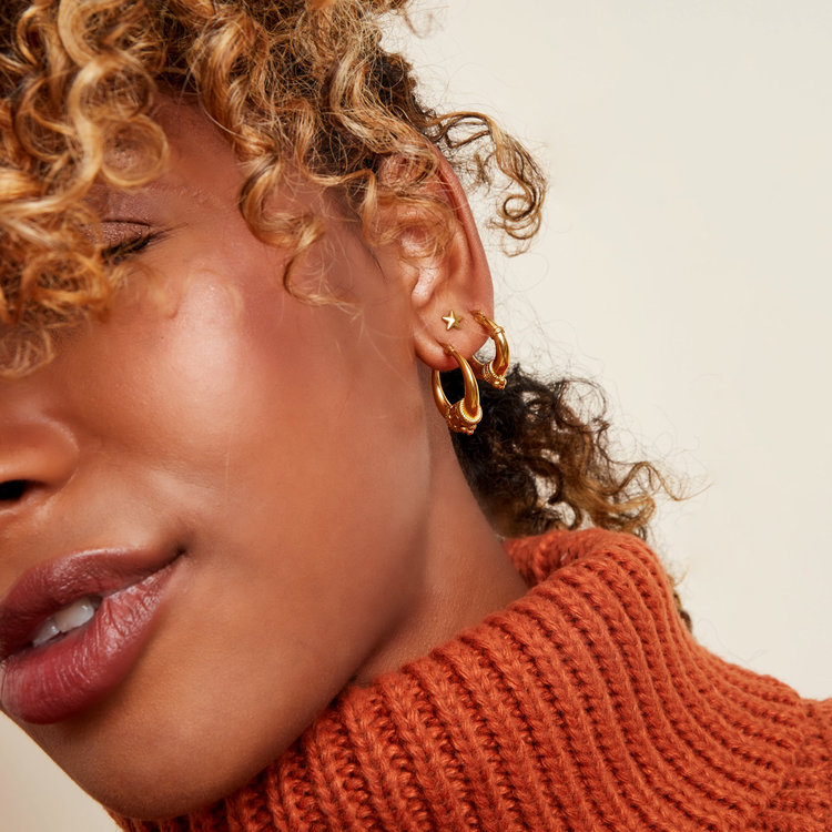 Gold Boho Rope Hoop Earrings