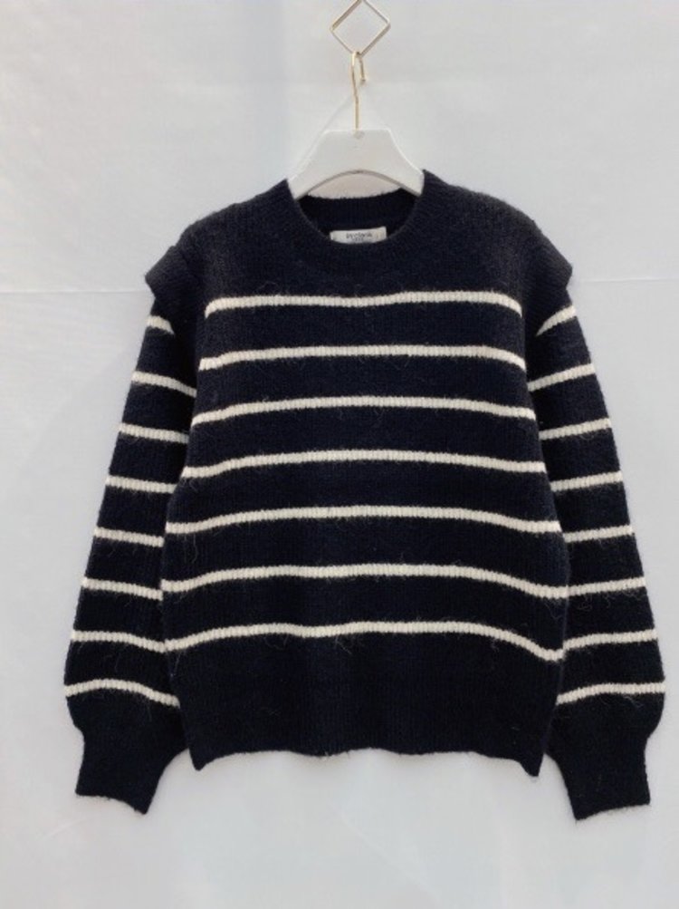 Rory Striped Sweater / Black