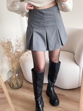 Seika Pleated Skirt / Grey
