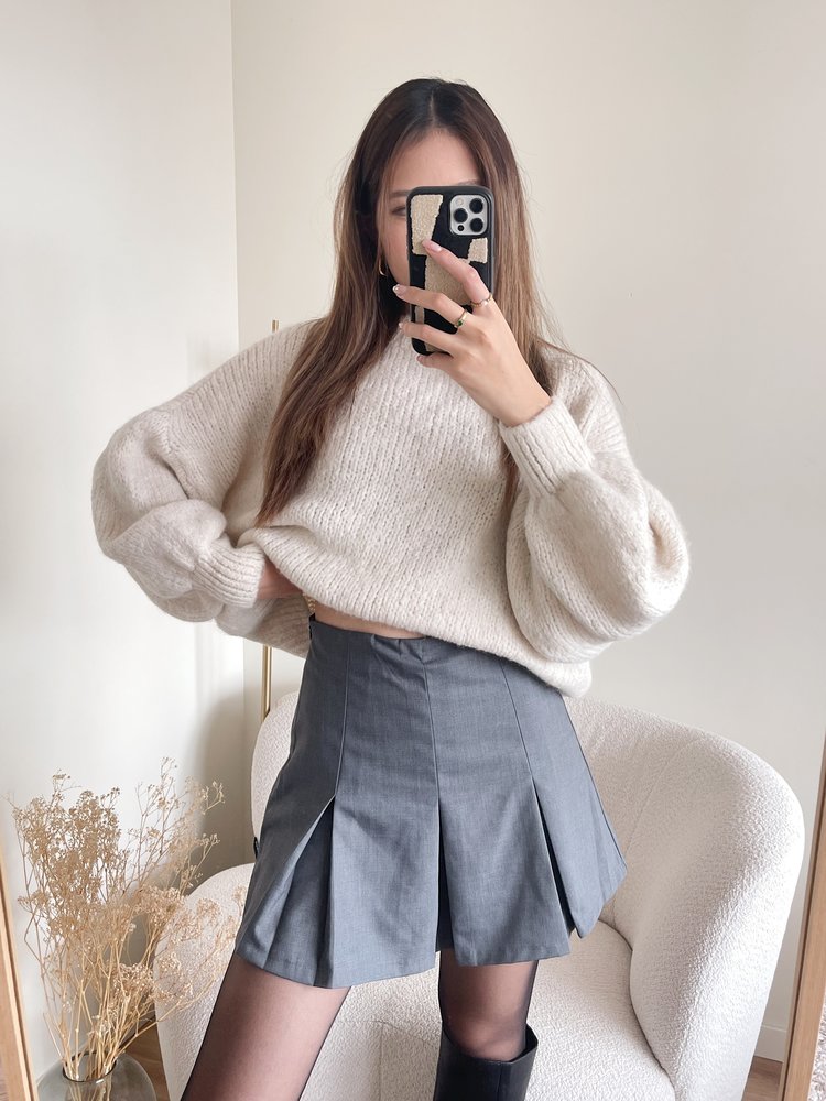 Seika Pleated Skirt / Grey