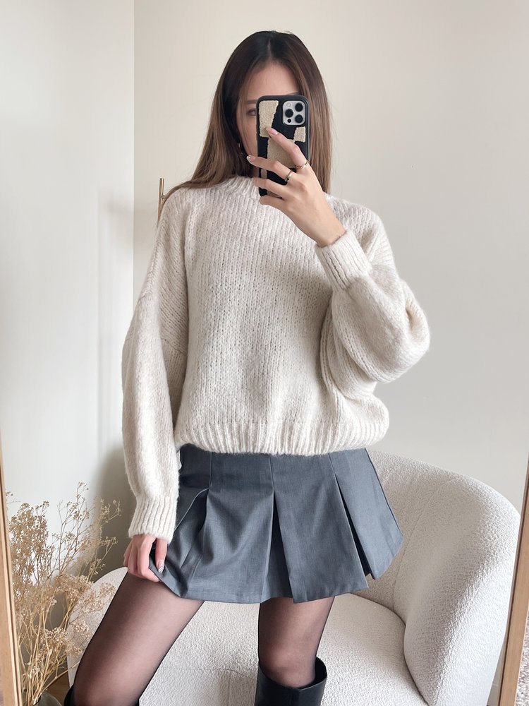 Seika Pleated Skirt / Grey