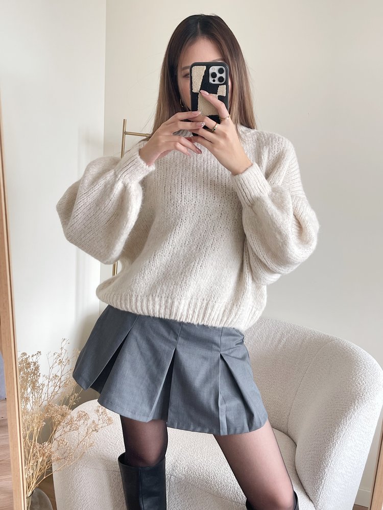 Seika Pleated Skirt / Grey