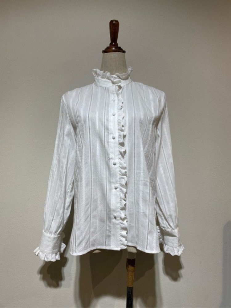 Ninetta Ruffle Blouse / White