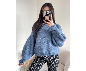 Caro Oversized Knit Sweater / Electric Blue - Hello My Love