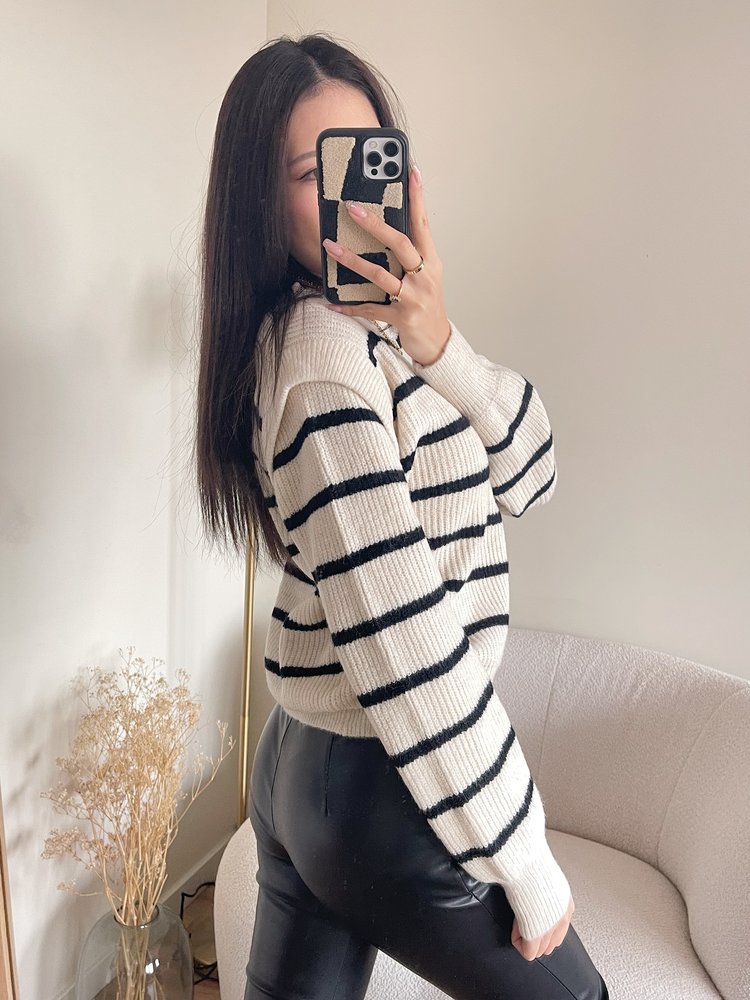 Rory Striped Sweater / Beige