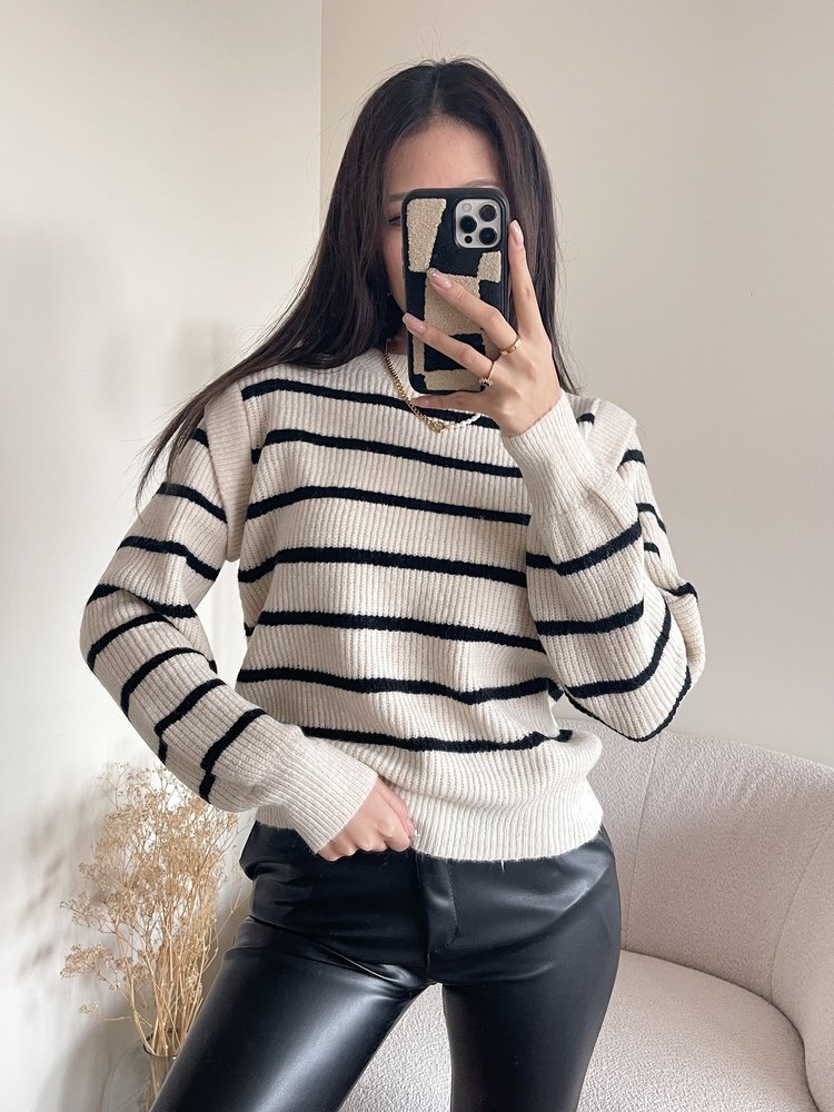 Rory Striped Sweater / Beige