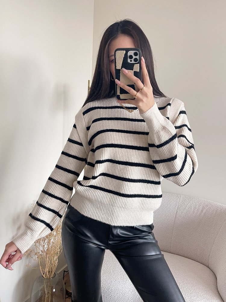 Rory Striped Sweater / Beige