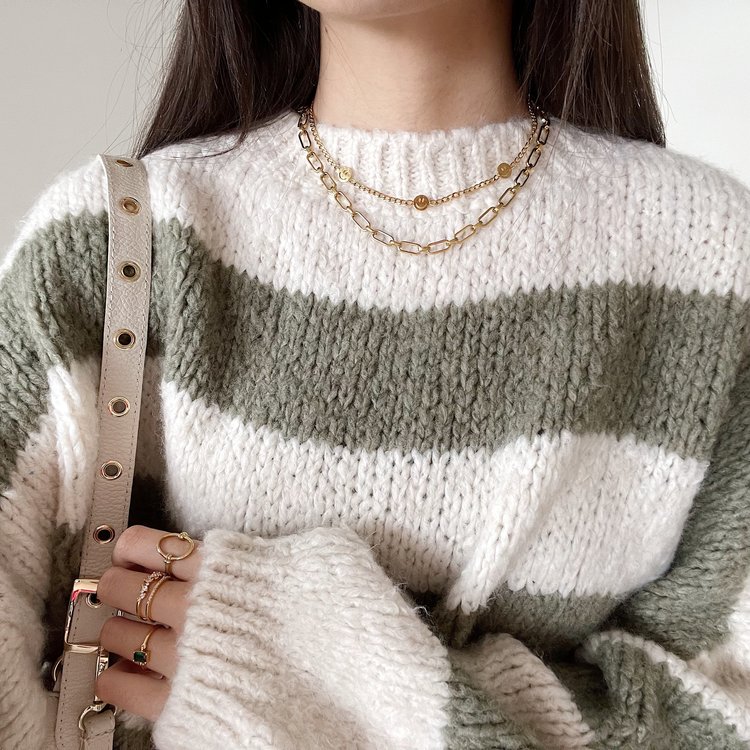 Gold Bold Linked Chain Necklace