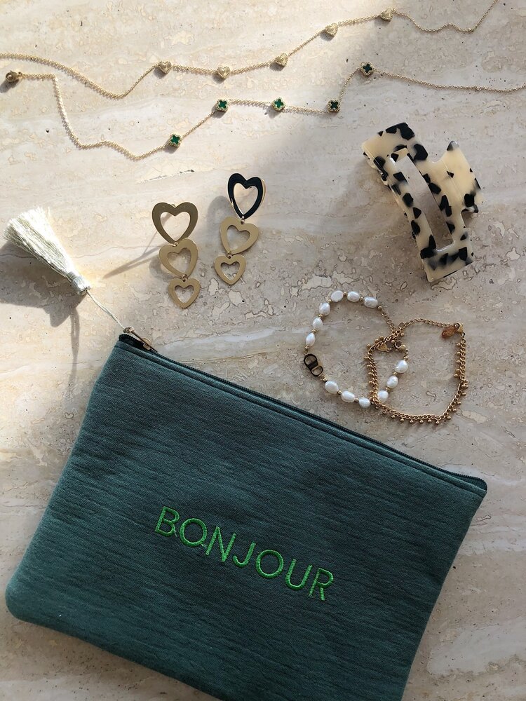 Bonjour Makeup Bag / Green